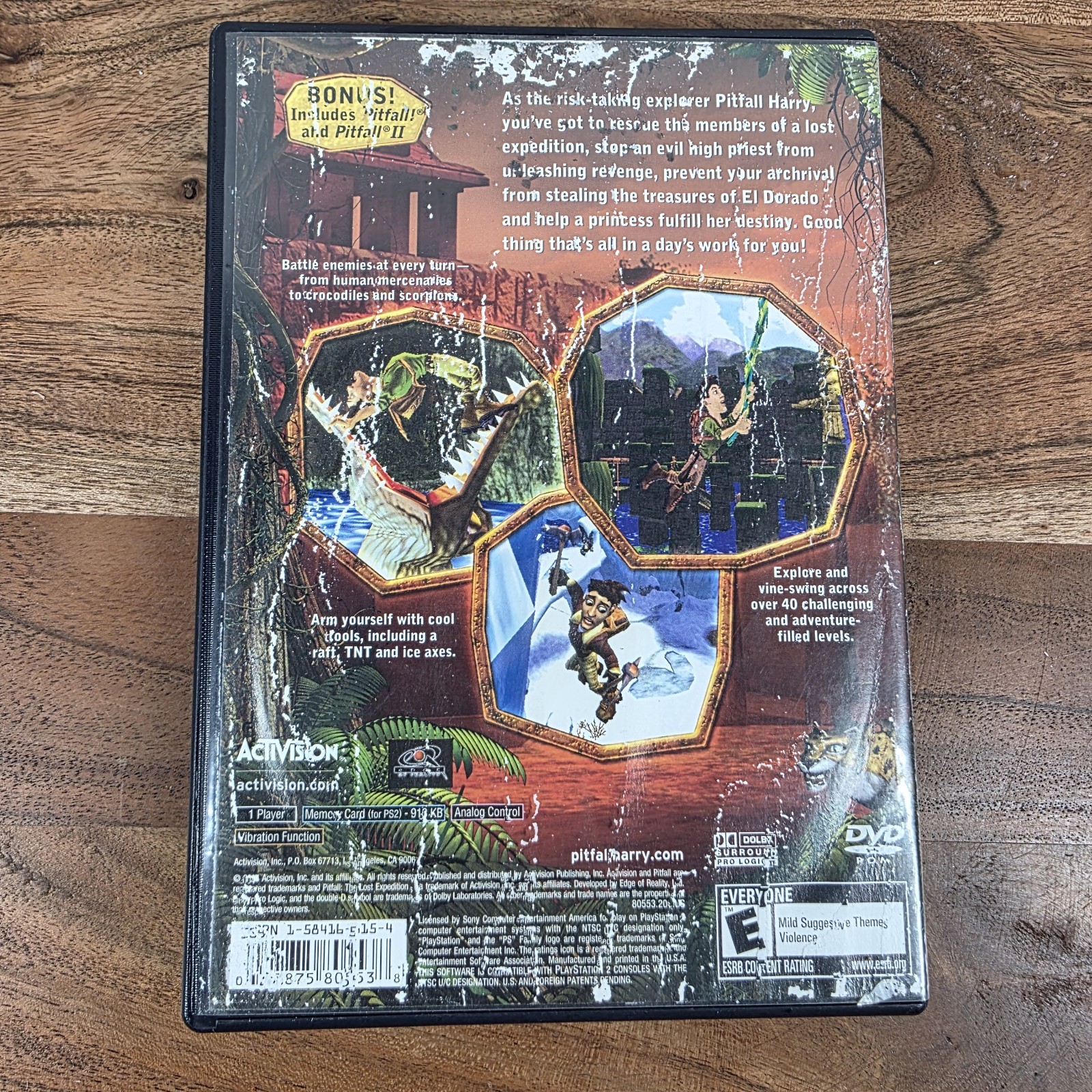 Pitfall The Lost Expedition PlayStation 2 PS2 Tested Working READ DESCRIPTION