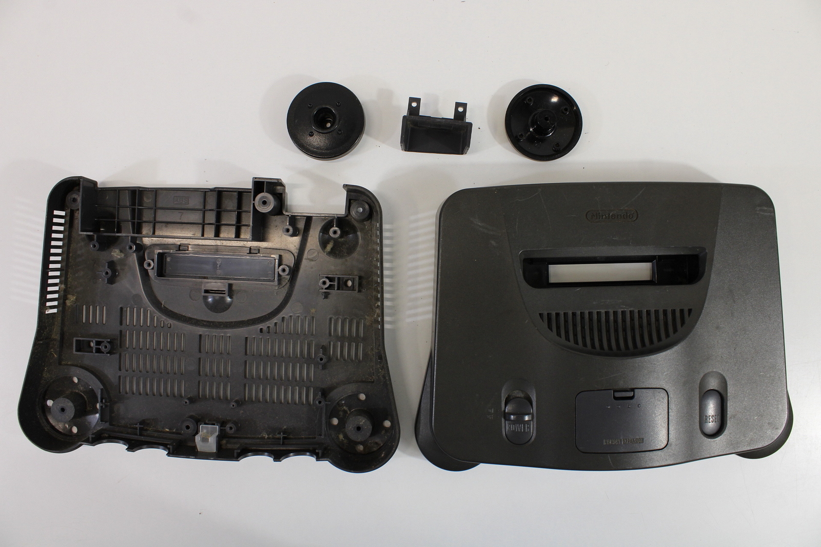 Nintendo 64 N64 Black Charcoal Gray Console Used OEM Replacement Shell Japan #14