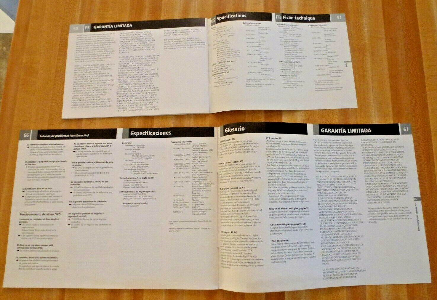 Set of 2 Sony Playstation 1 and Sony Playstation 2 Console Instruction Manual