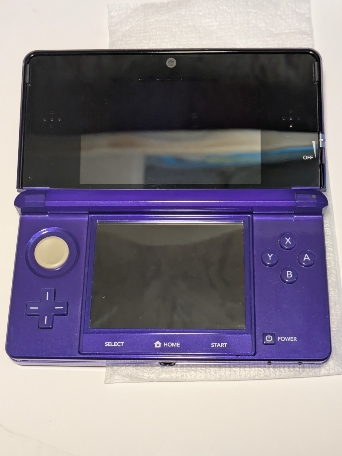 Nintendo 3DS Midnight Purple System in Box No Charger* Mario 2 Included*Used*