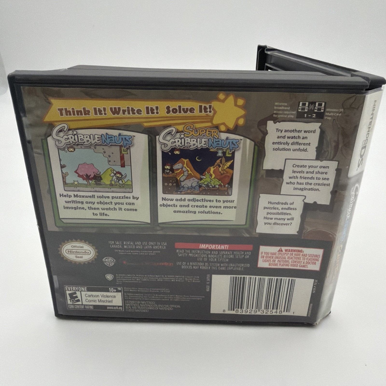 Scribblenauts Collection (Nintendo DS, 2013) Tested Authentic Complete CIB