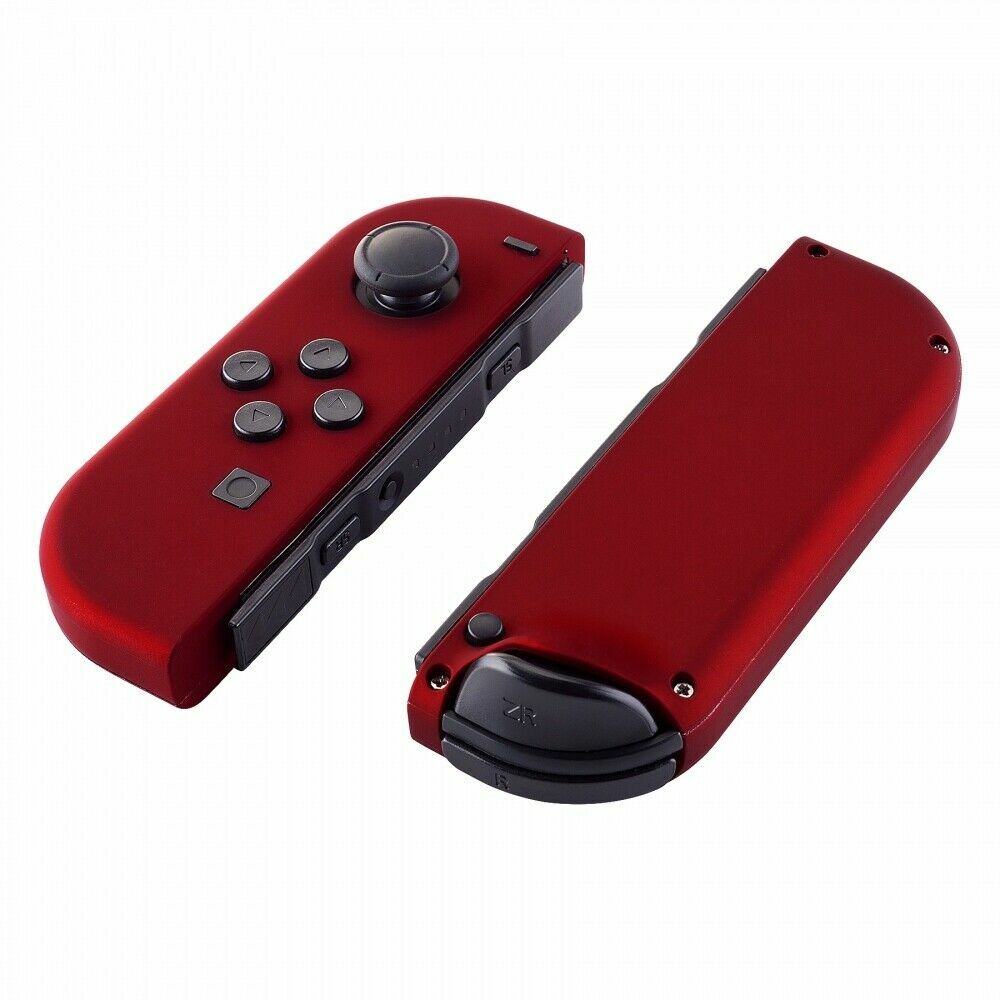 Custom Soft Touch Red Shell w/ Buttons for Nintendo JoyCon & Switch OLED Joy con