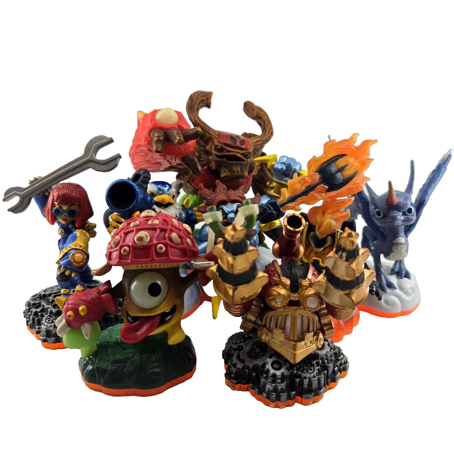 Skylanders Giants Series 2 Figure Lot Of 8 Spyro Drobot Double Trouble