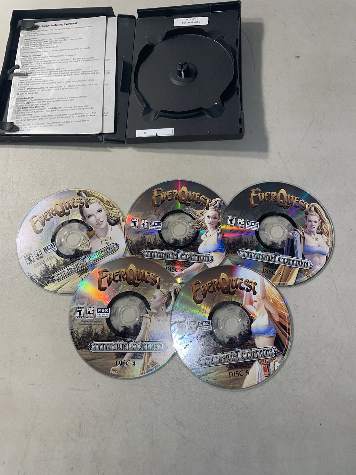 EverQuest Titanium Edition PC Windows 2006 5 Disc All Expansions Game MMORPG