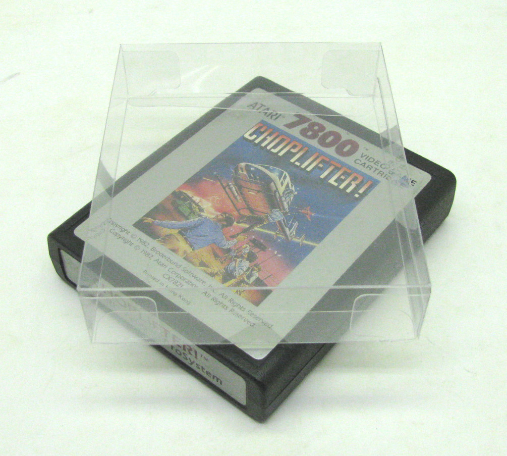 25x CLEAR PLASTIC PROTECTIVE BOX SLEEVE FOR ATARI 7800 GAME CARTRIDGES