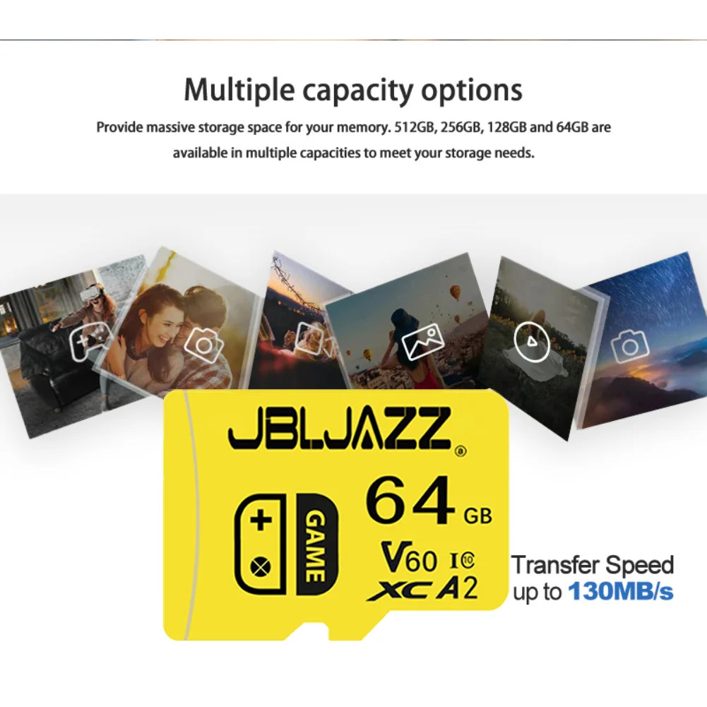 High Speed 128GB U3 V60 Micro TF SD Card for Nintendo Switch PS4 Games – 512GB 2