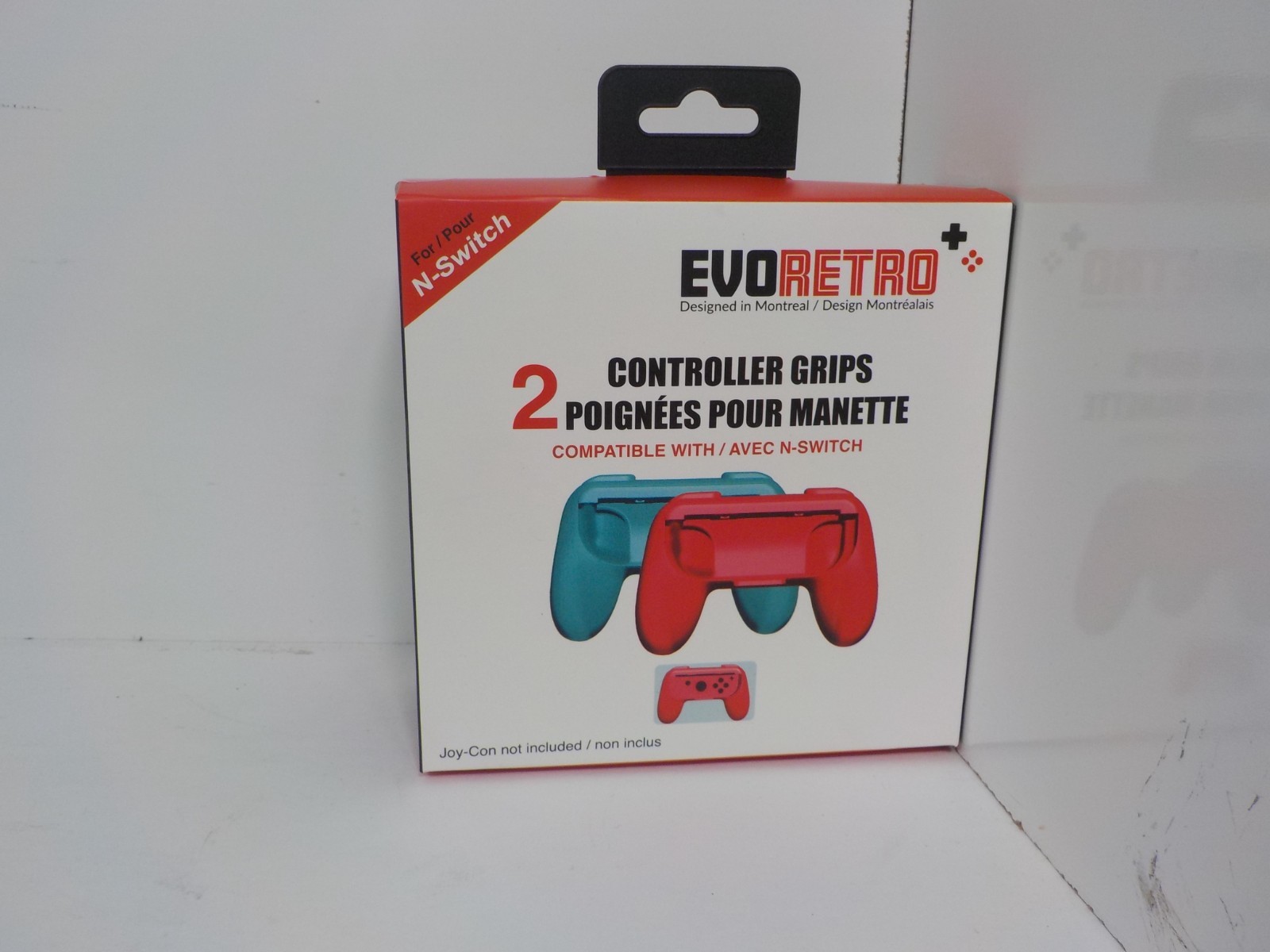 N A730 EVORETRO NINTENDO SWITCH ACCESSORY LOT STEERING WHEEL TENNIS RACKET GRIPS