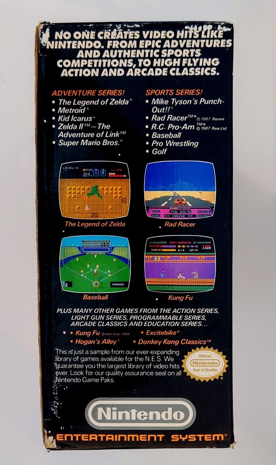 1989 oval seal Action Set complete in box original Nintendo NES
