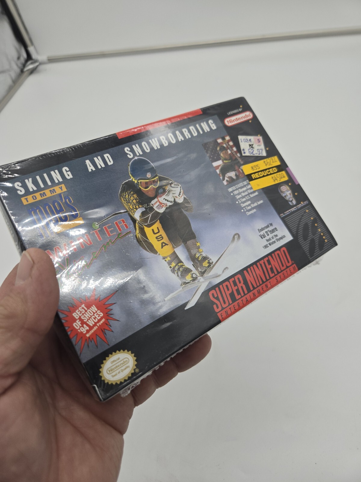 Super Nintendo SNES Tom Moe’s Winter Skiing Snowboarding Factory Sealed