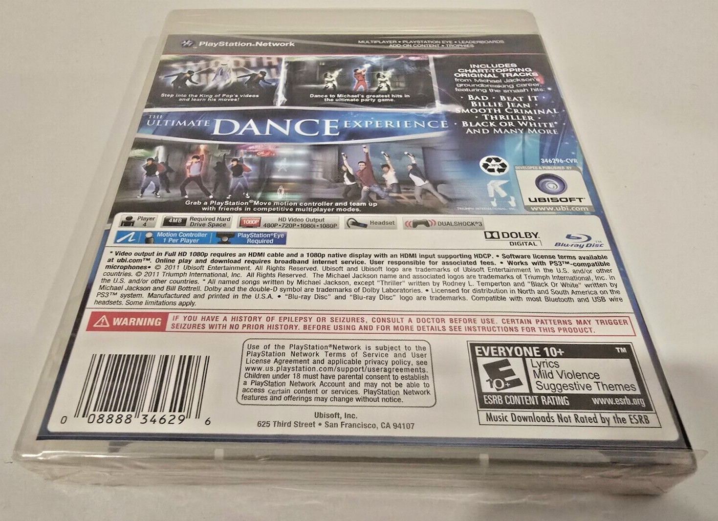 Michael Jackson the Experience (Move Compatible) – Sony PlayStation 3 PS3 NEW