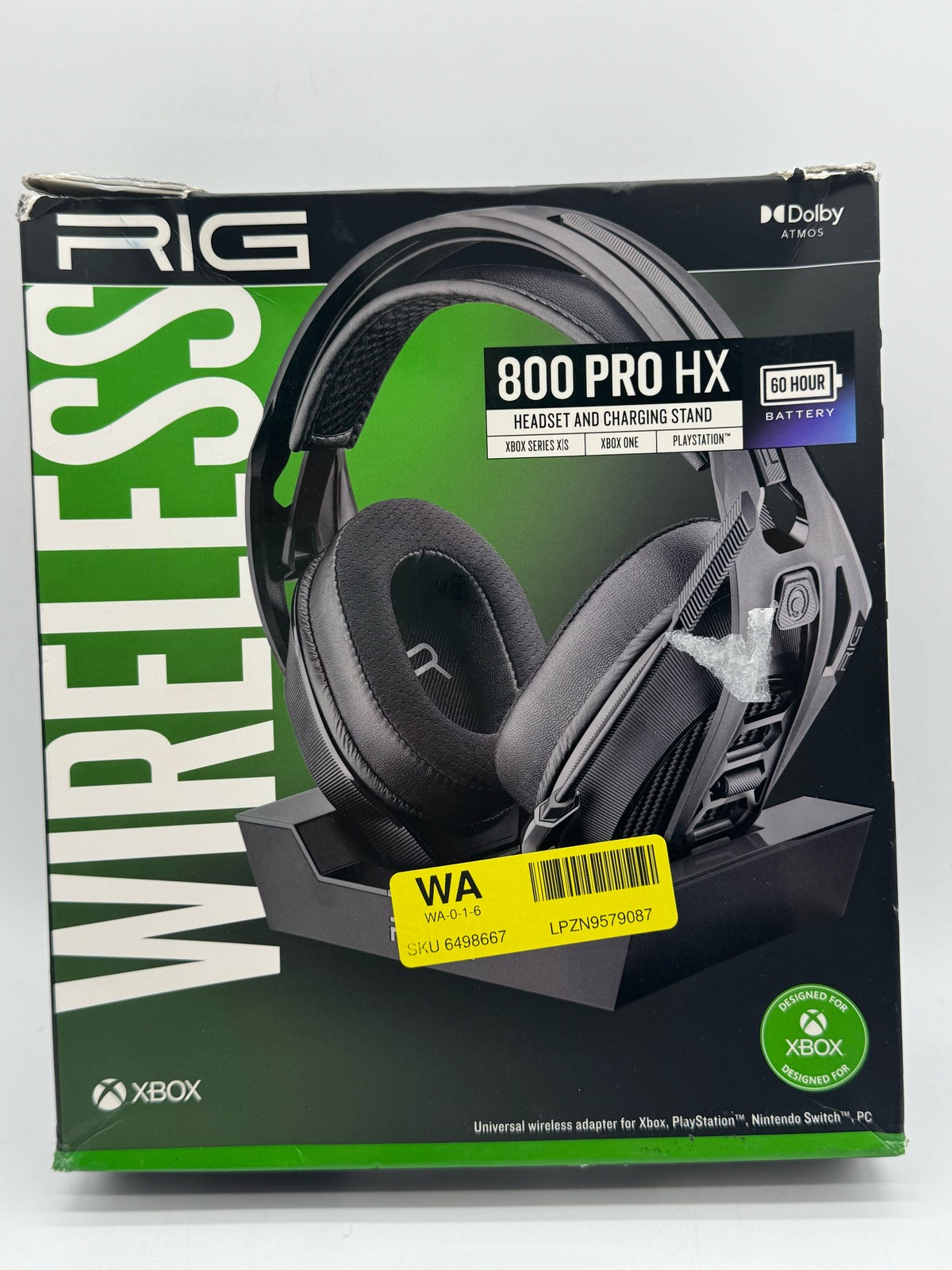 RIG 800 Pro HX Wireless Gaming Headset Dolby Atmos Xbox Series X|S PC Black