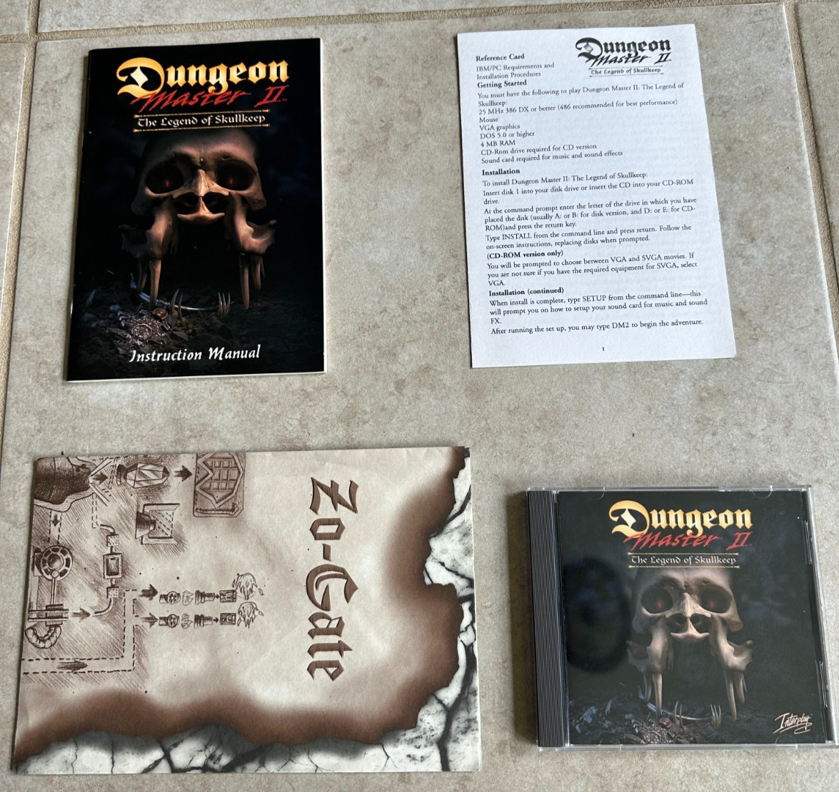 Dungeon Master II 2 IBM PC CD-ROM Game w/ Map and Manual Interplay