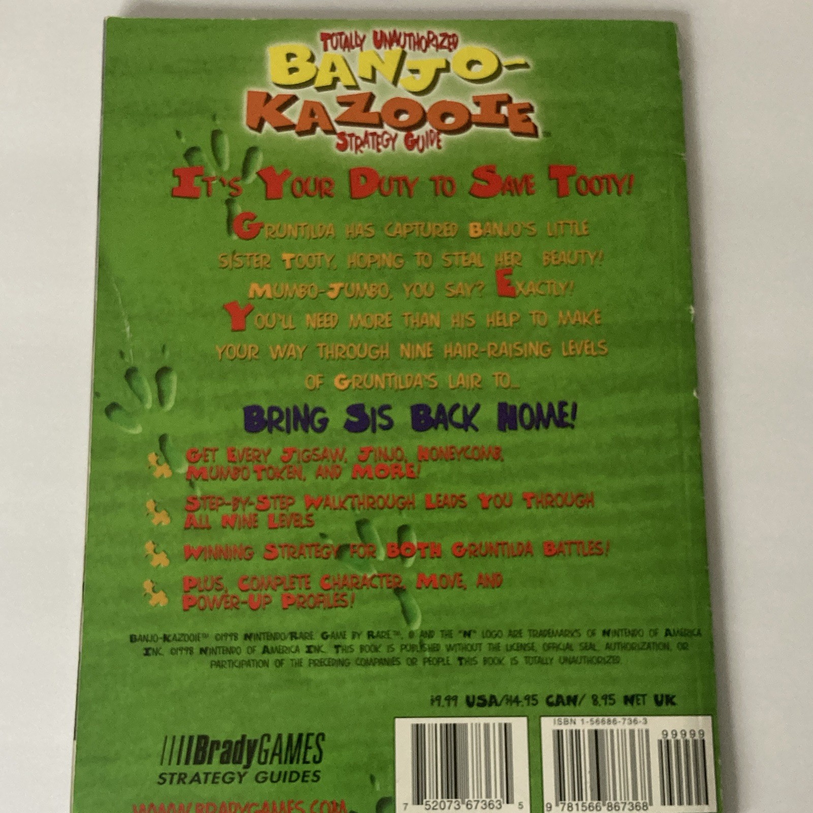 Banjo-Kazooie Nintendo 64 1998 NTSC-U/C Complete w/ Manual Original Box Tested
