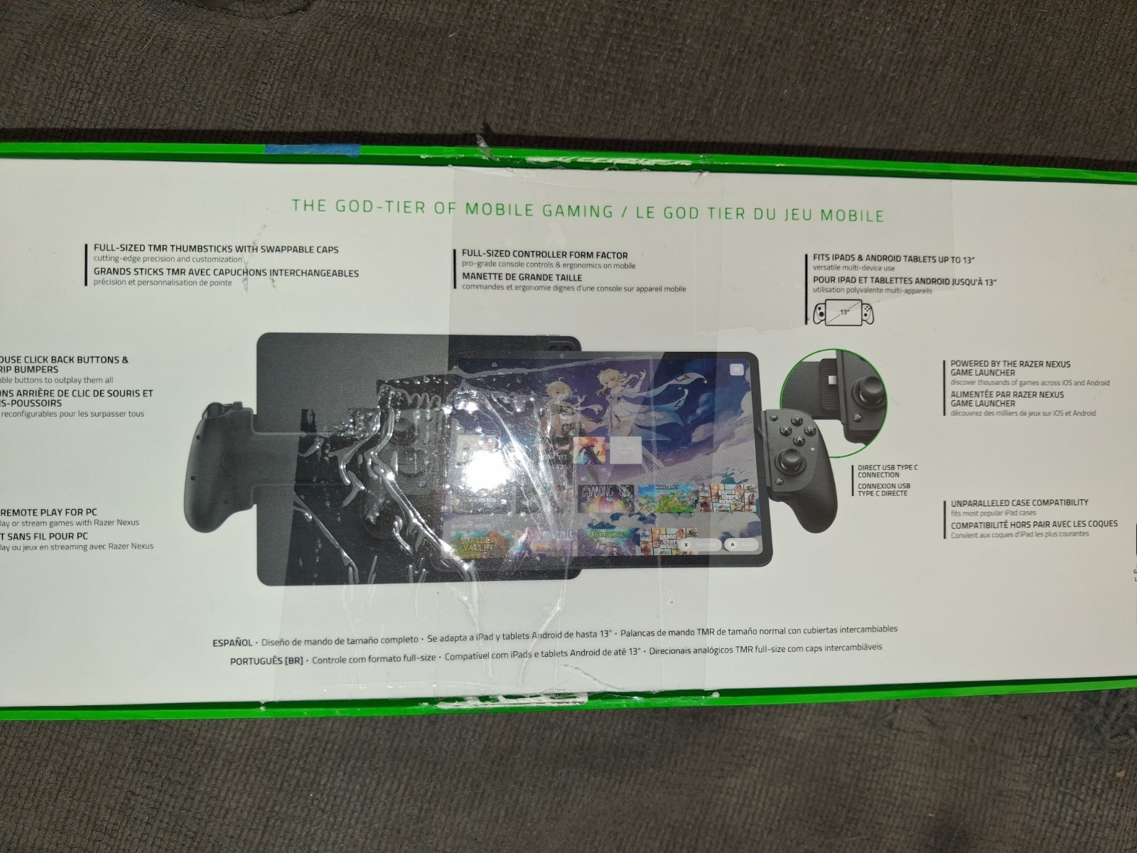 New Razer Kishi V3 Pro XL USB-C Mobile Controller for iPad/Android Tablet- NEW