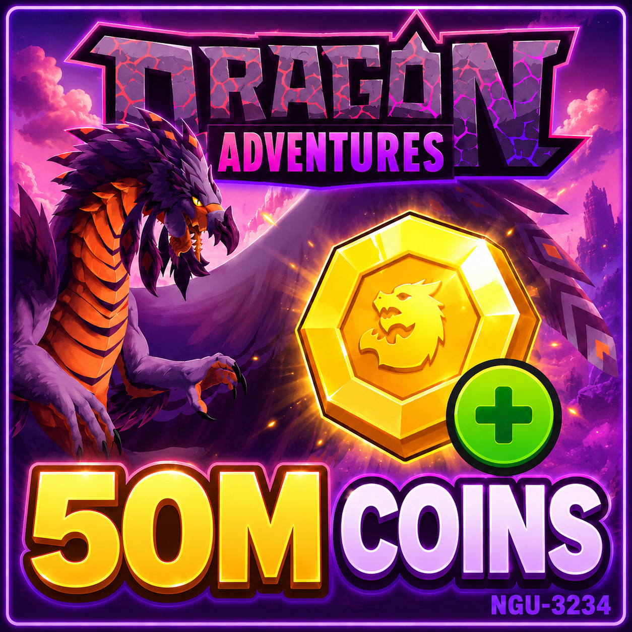 🐲Dragon Adventures Coins | 50M Coins | Fastest Delivery🐲