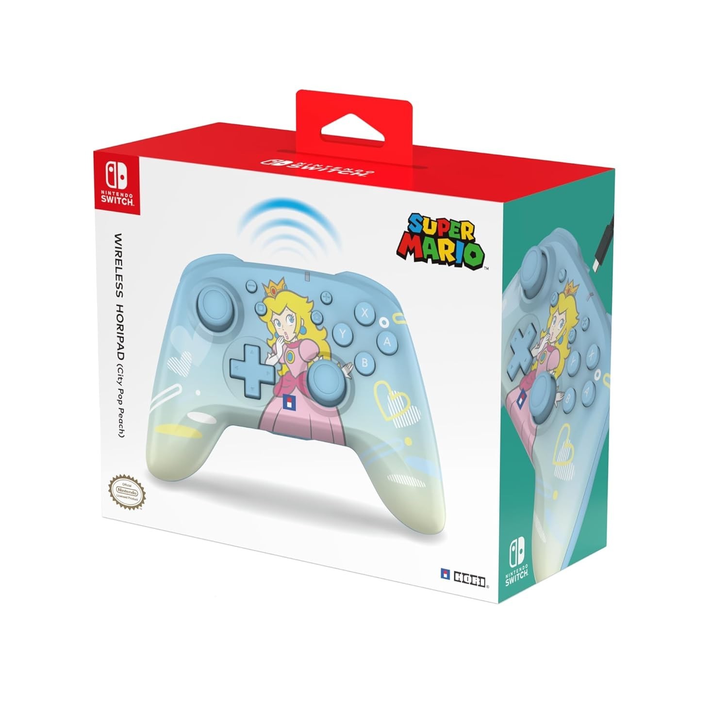 HORI Switch/Switch 2 Wireless HORIPAD Blue Peach (SEALED)