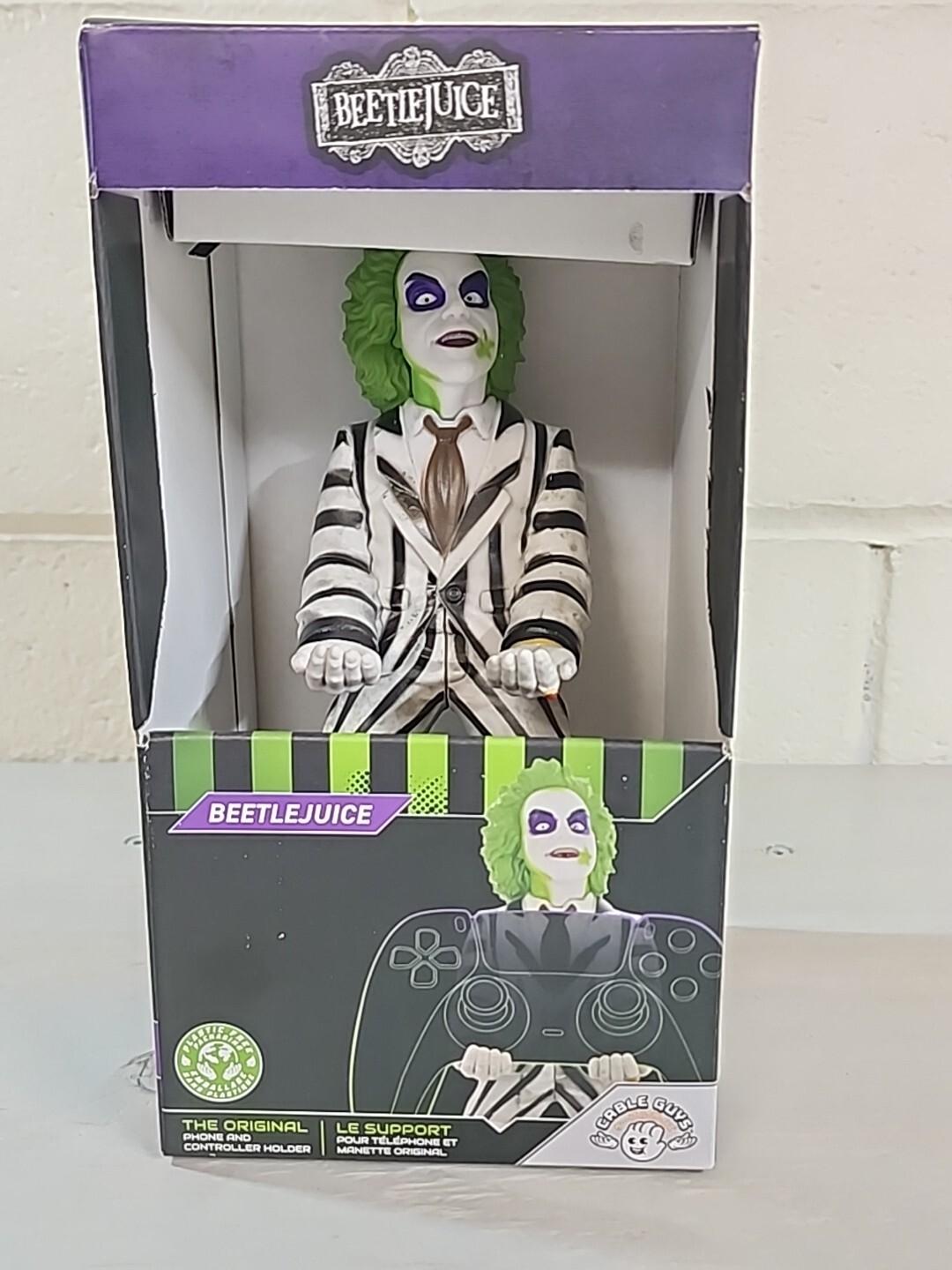 Beetlejuice Figure Sculpture Stripe Suit Phone & Controller Holder By Cable Guys