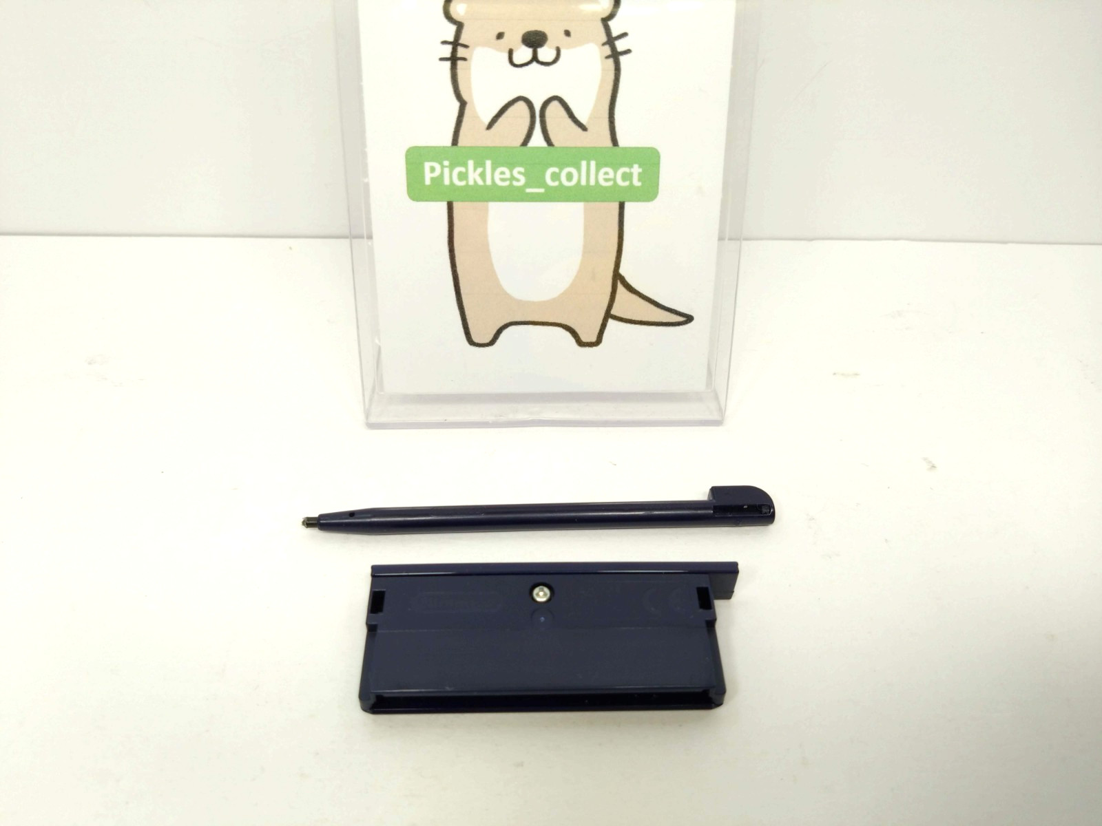 DS Lite Enamel Navy USG-001 w/GBA Connect Cover Tested Nintendo DS 0624A