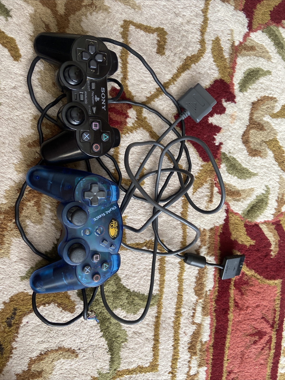 Wired PlayStation 2 PS2 Controller Black, Two Pack, Untested