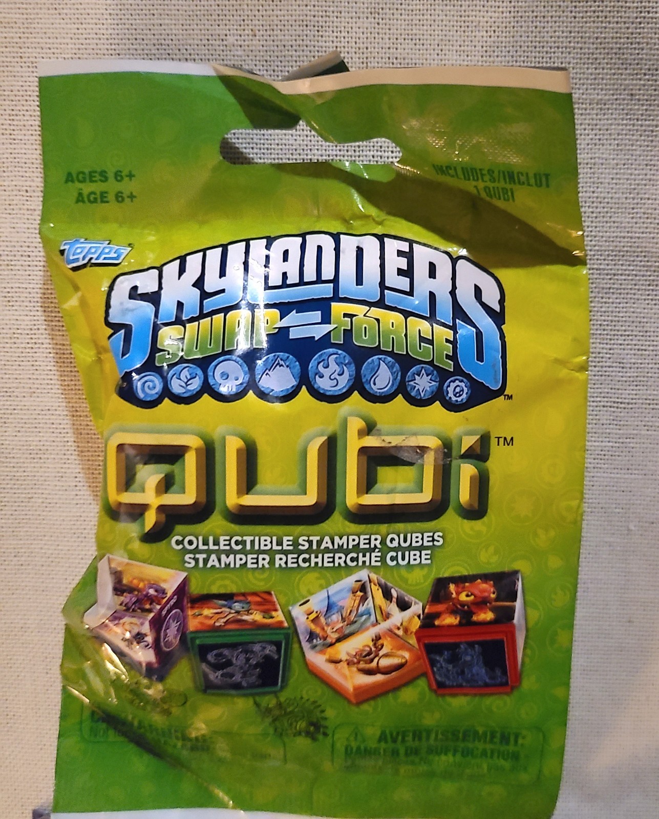 SKYLANDERS 6 Packs: QUBI, Dog Tag, Imaginite Chest, Comic, Battlecast, Cards LOT