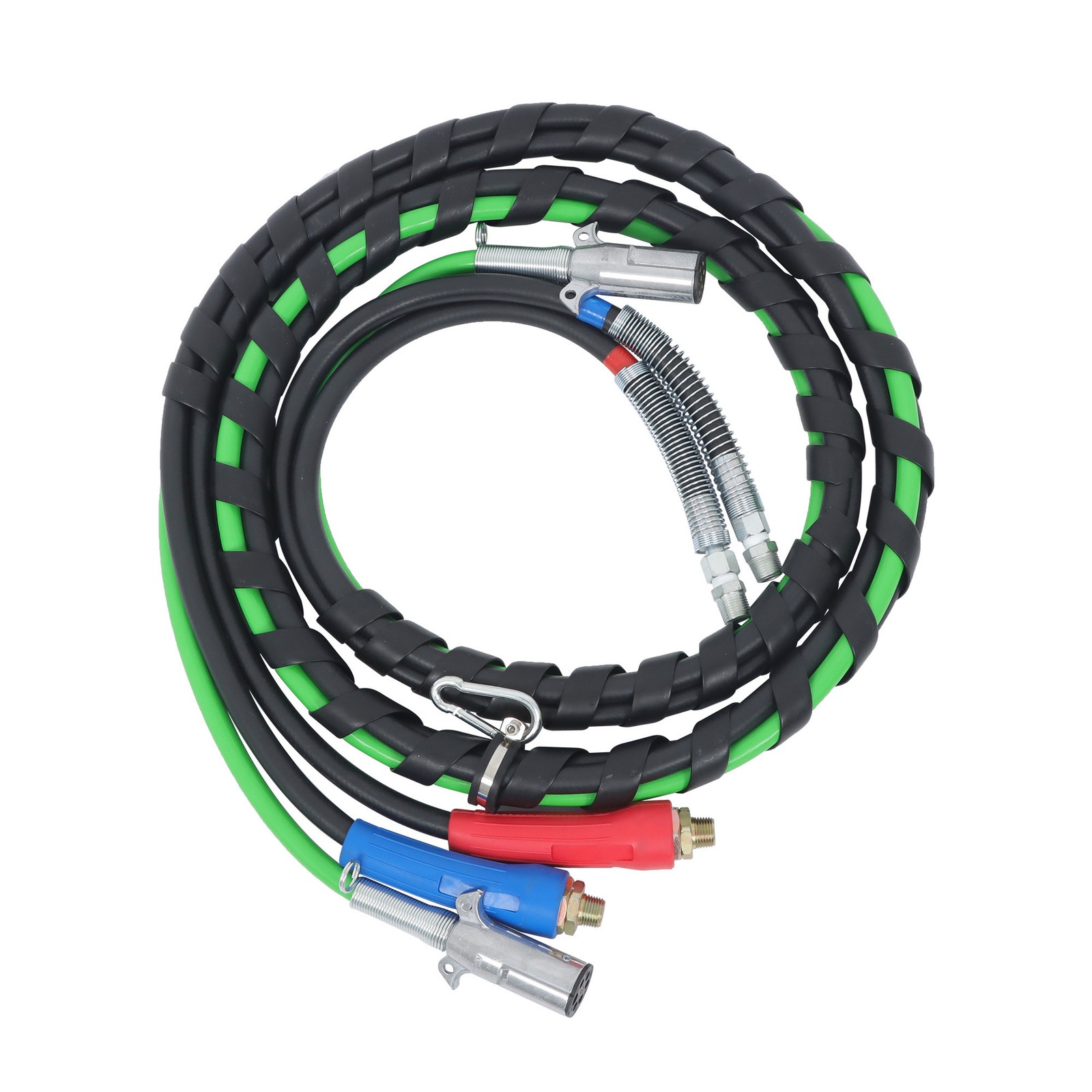 For Semi Truck Tractor Trailer Air Line Hose w/Accessories 12FT 3-in-1 Wrap Set