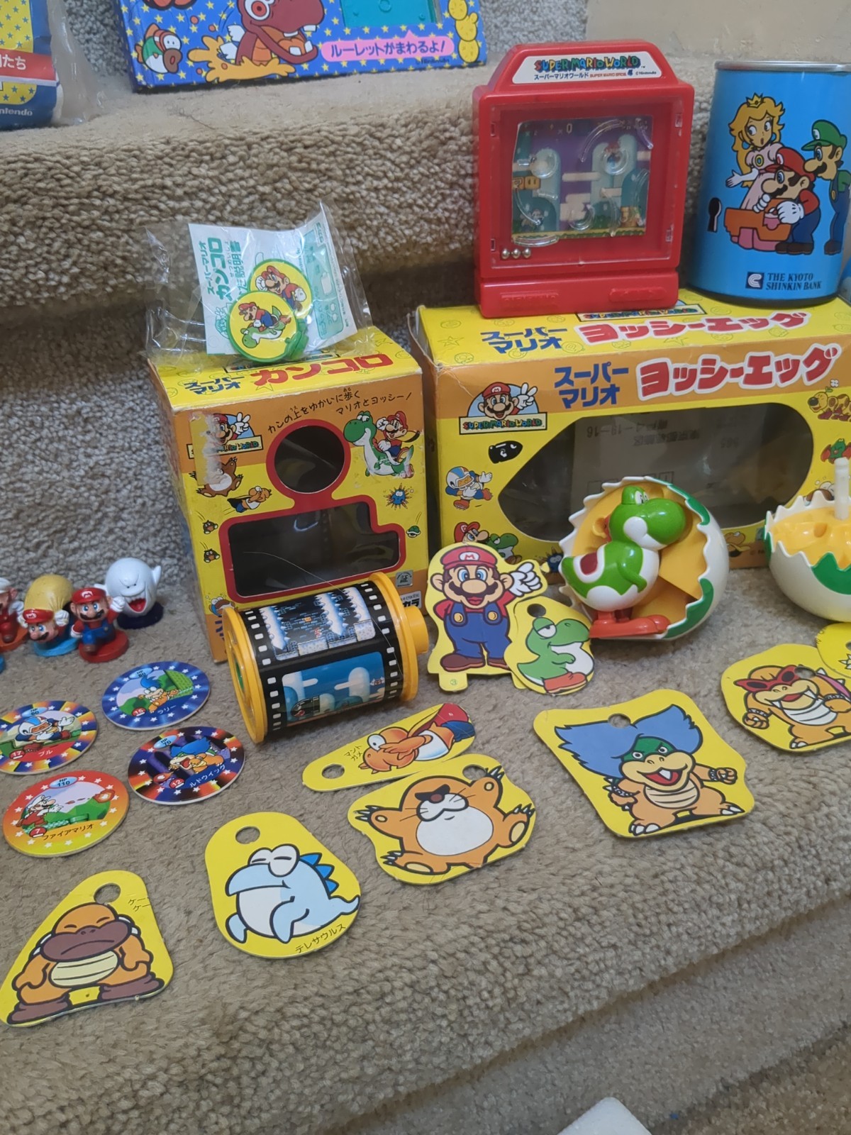 Rare Super Mario World HUGE Figure Toy Set Nintendo 1991 Yoshi Bowser Peach