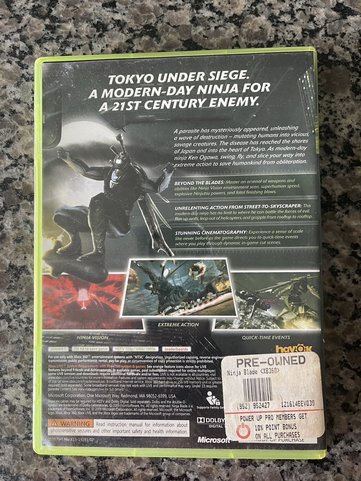 Ninja blade – Xbox 360
