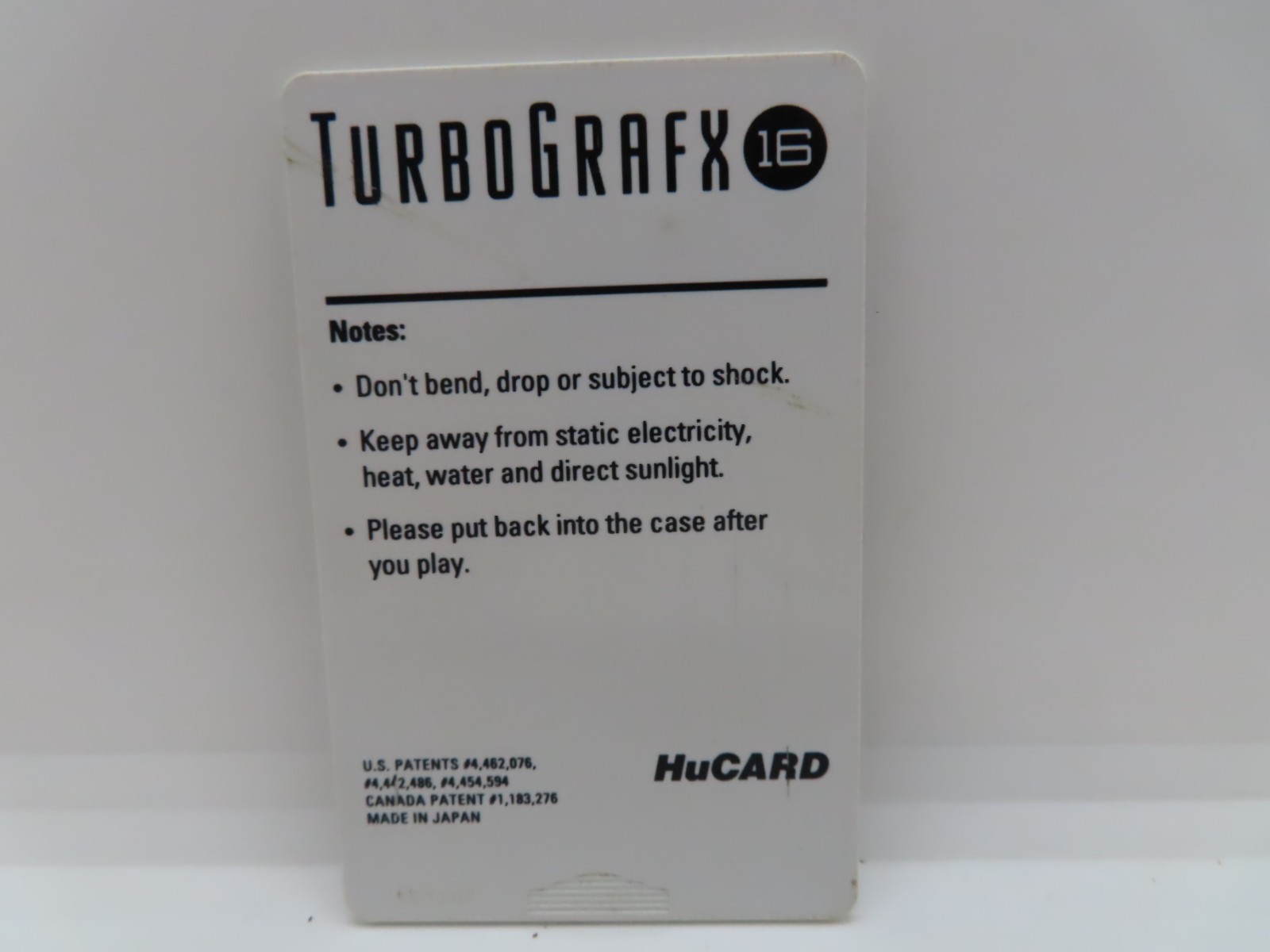 TURBOGRAFX 16 HuCard China Warrior Tested