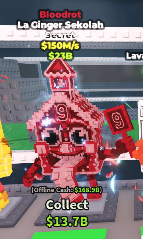 bloodrot la ginger sekolah 150M/S Steal A Brainrot Secret Roblox