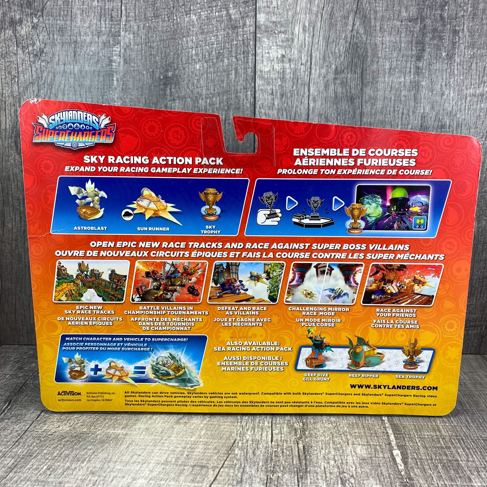 SKYLANDERS Superchargers SKY RACING ACTION PACK Astroblast Sky Trophy Sun Runner