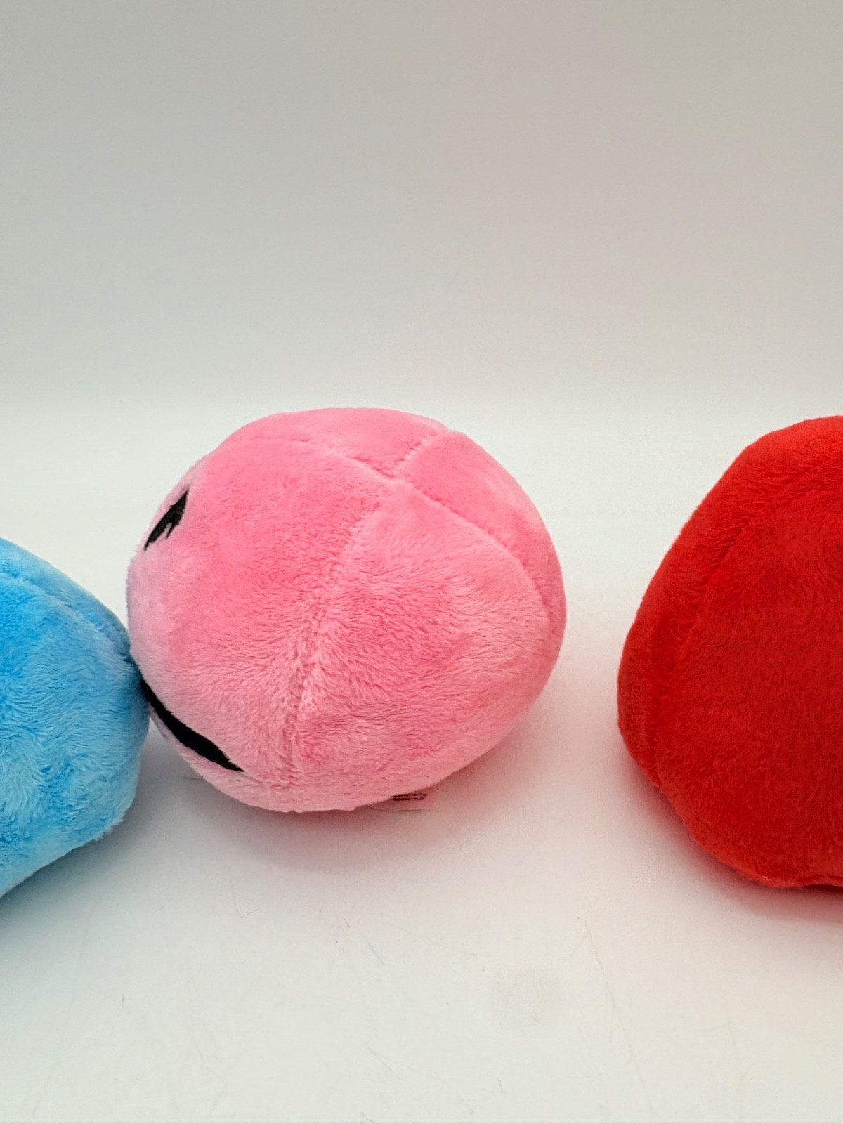 Pac Man Plush Ghost Lot Capcom Game Collectibles Pink Red Blue Set 3 PCS