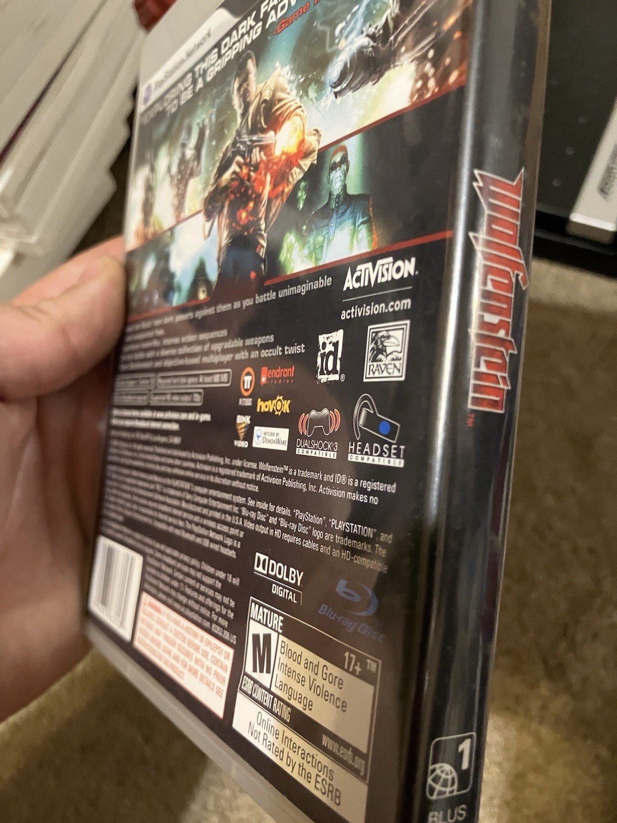 Authentic & Tested Wolfenstein (Sony PlayStation 3, 2009), Cib, Works, Read