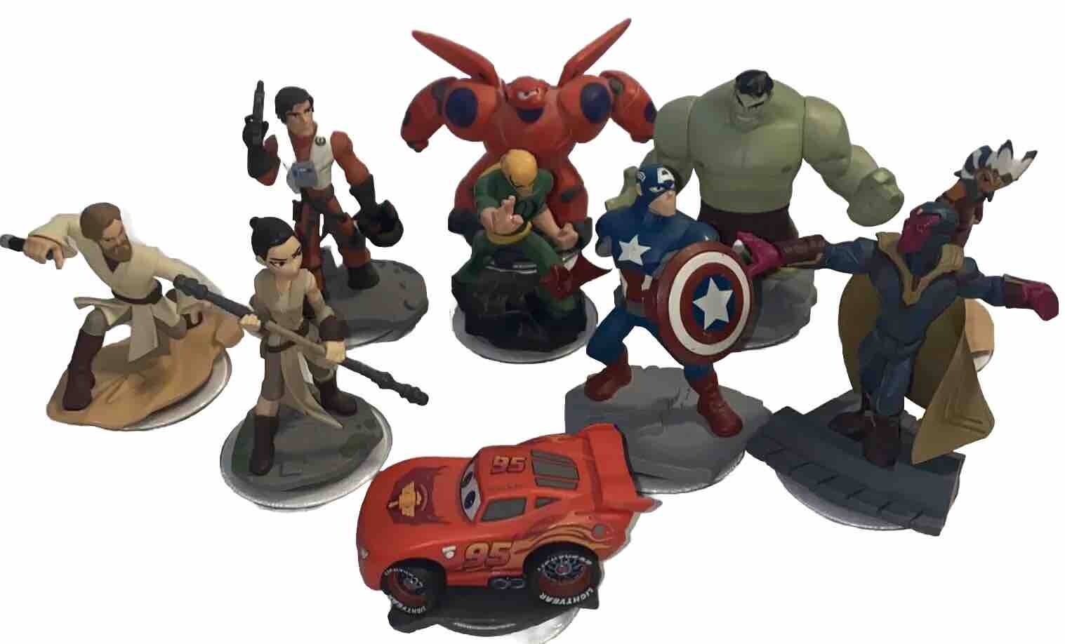 Lot Of 10 – Disney Infinity Marvel Avengers Hulk Captain America & Others