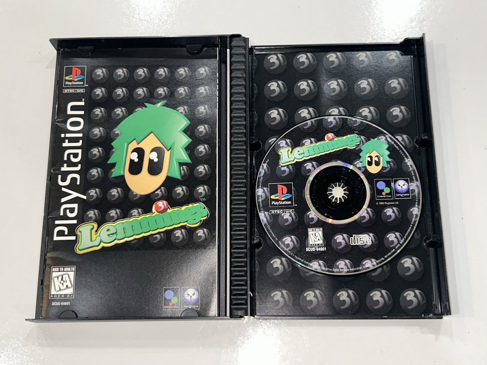 Lemmings 3D LongBox (PlayStation 1, 1995) CIB Complete w Manual + Reg + Foam EX
