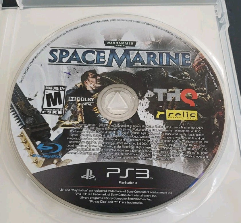 Warhammer 40,000: Space Marine (PlayStation 3 PS3, 2011) Complete CIB Tested VGC