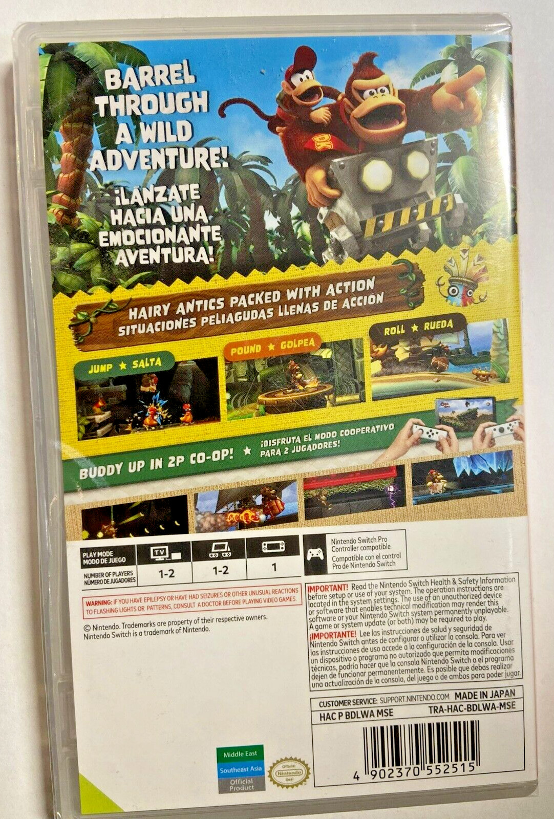 Donkey Kong Country Returns HD – Nintendo Switch Brand New