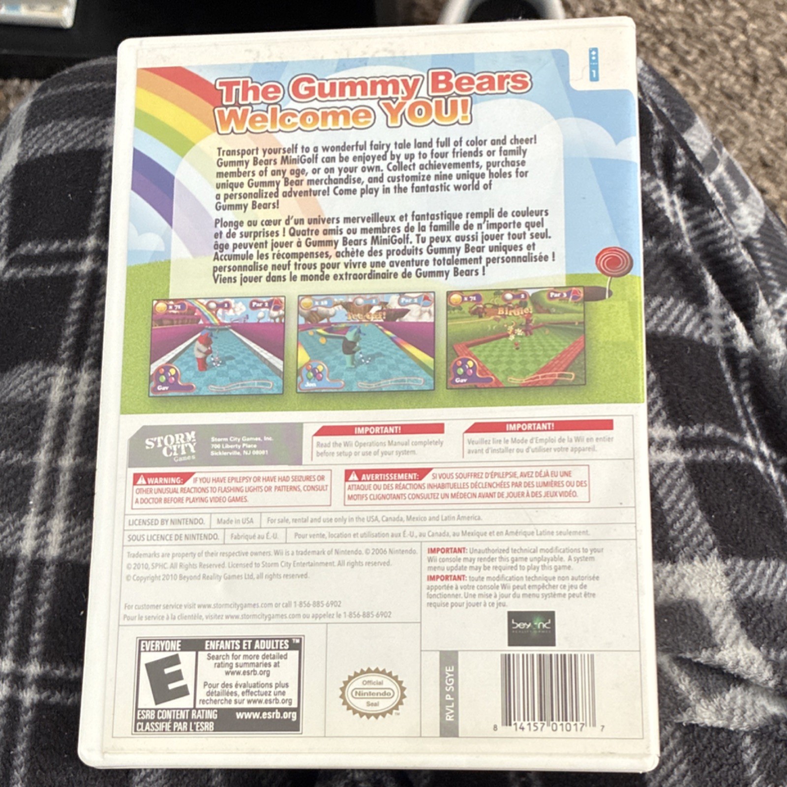 Storm City Games Gummy Bears Minigolf Nintendo Wii Sports Manual 2010 NTSC E