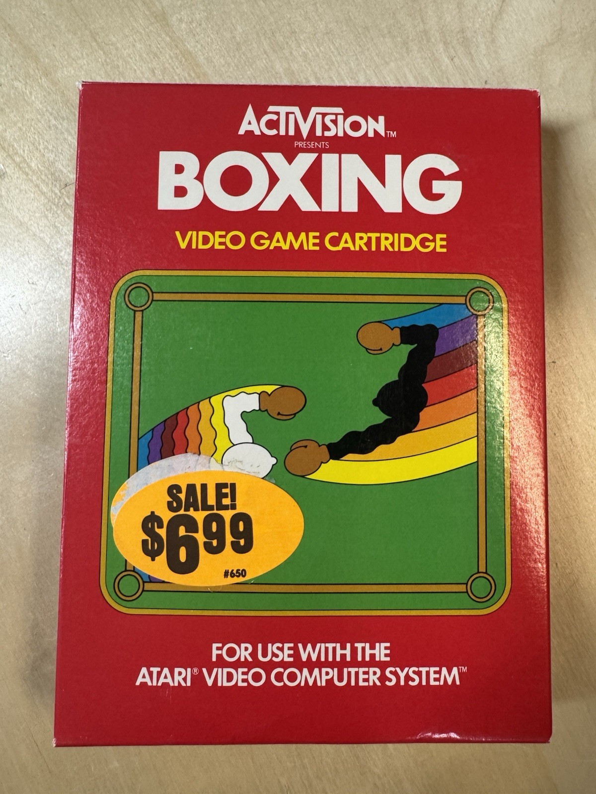 Activision Boxing Atari 2600 Video Game Cartridge AG-002 with Box and Manual