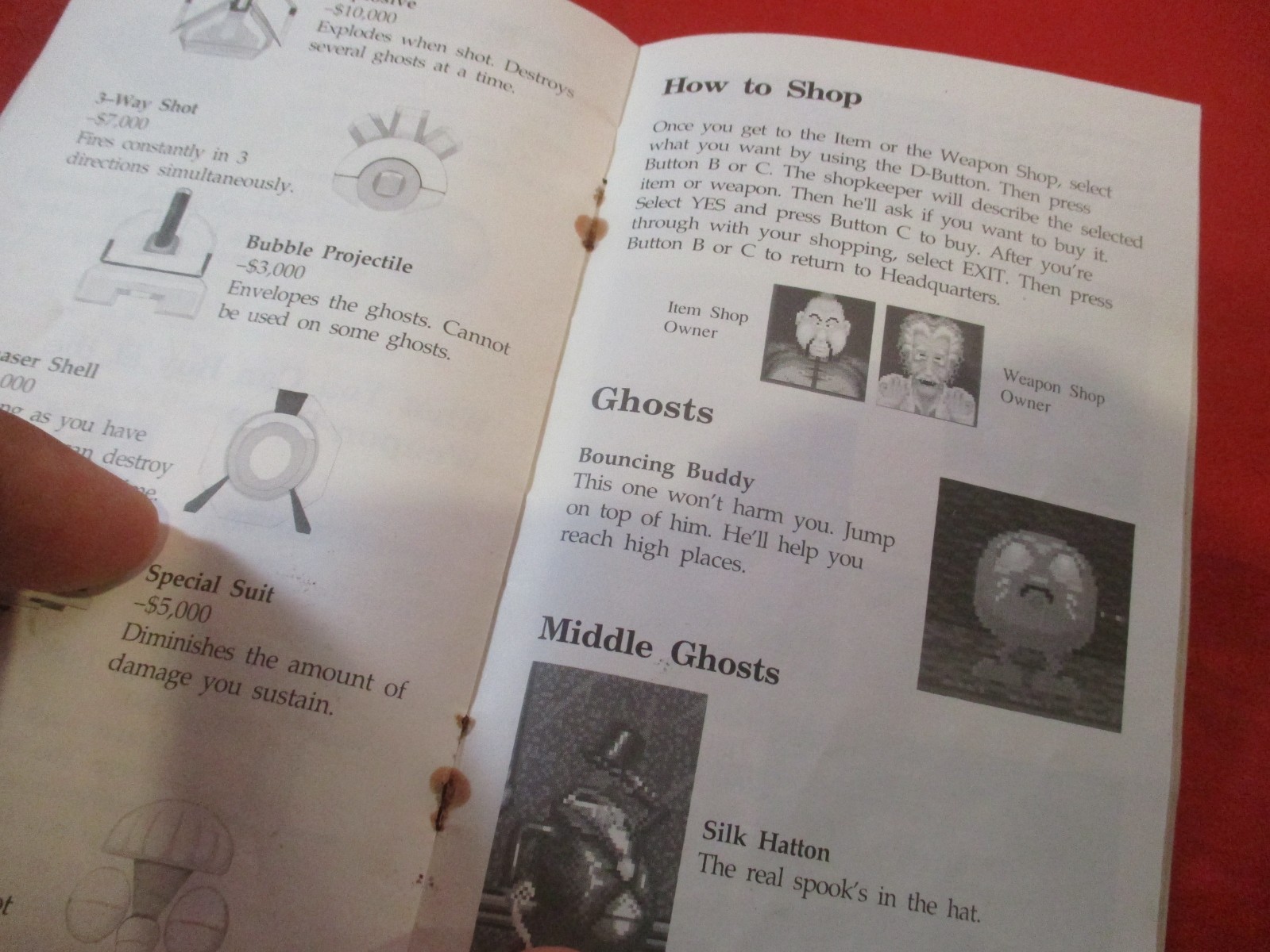 Ghostbusters Sega Genesis Instruction Manual Booklet ONLY *flawed*