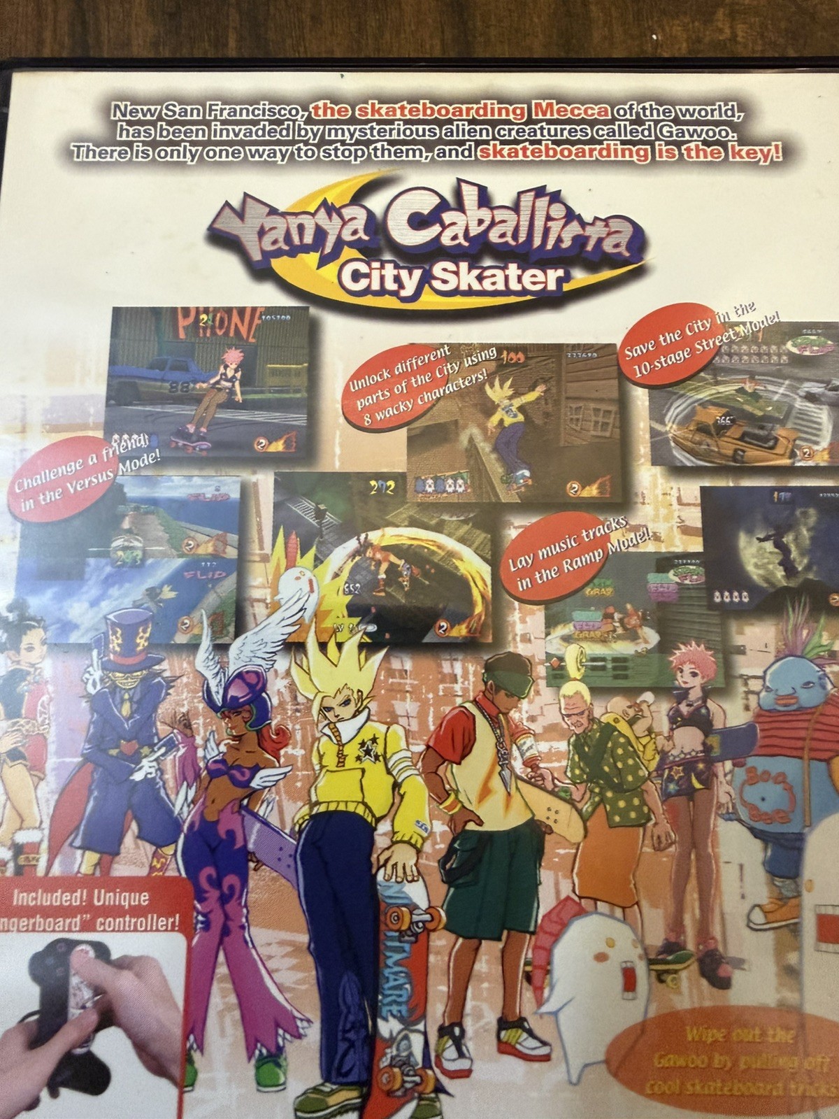 Yanya Caballista: City Skater (PS2, 2001 Koei) Complete CIB Manual TESTED