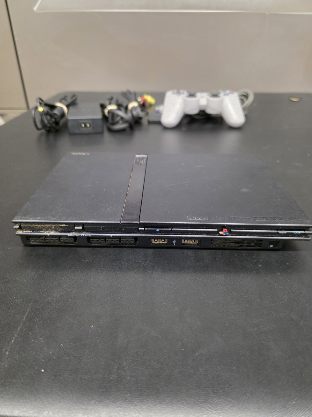 Sony PlayStation 2 PS2 Slim Console, Av Cable, Power Cable, Controller Tested