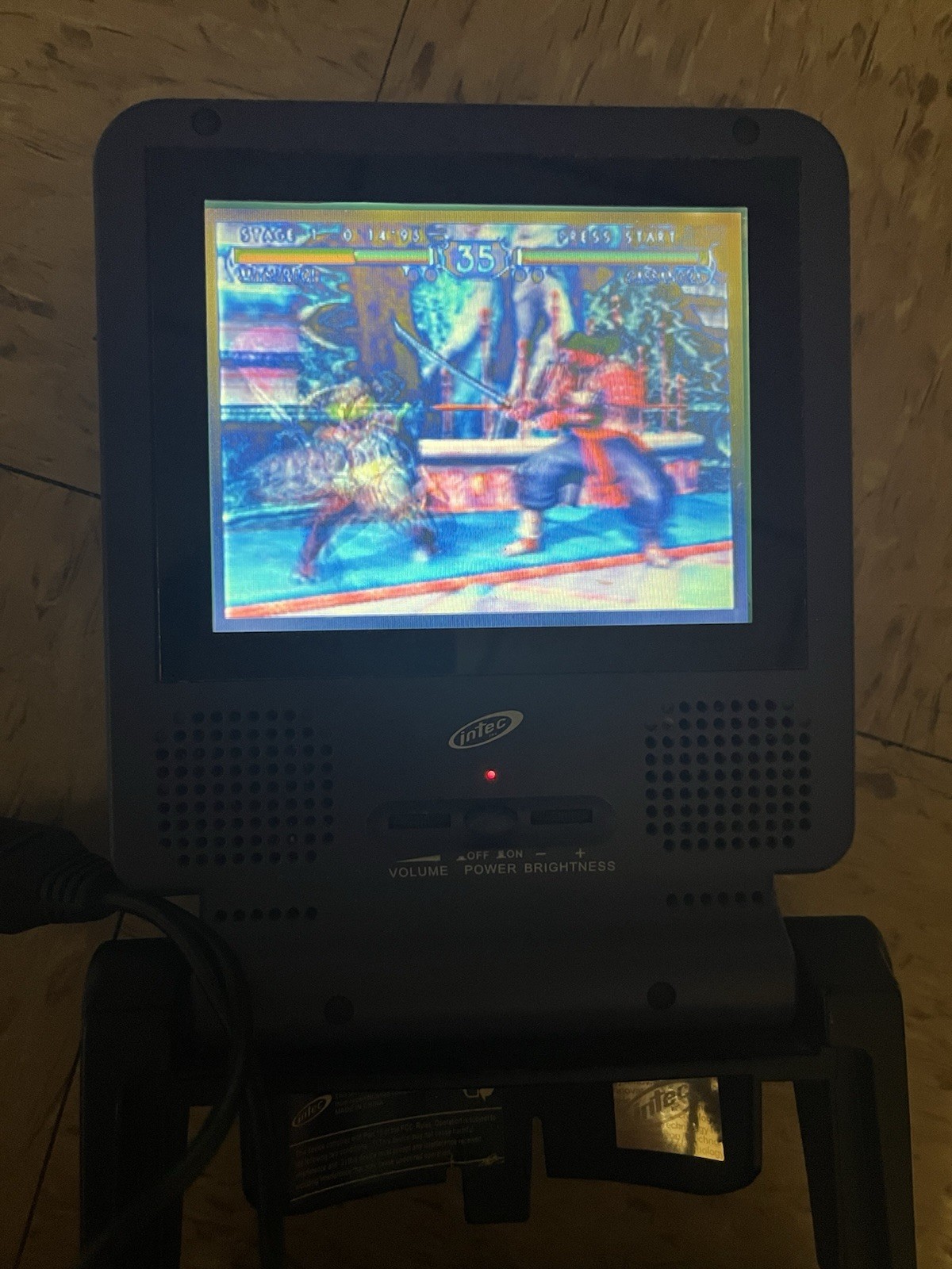 Intec Indigo Portable 5” LCD Screen For Nintendo GameCube Tested Missing Dongle