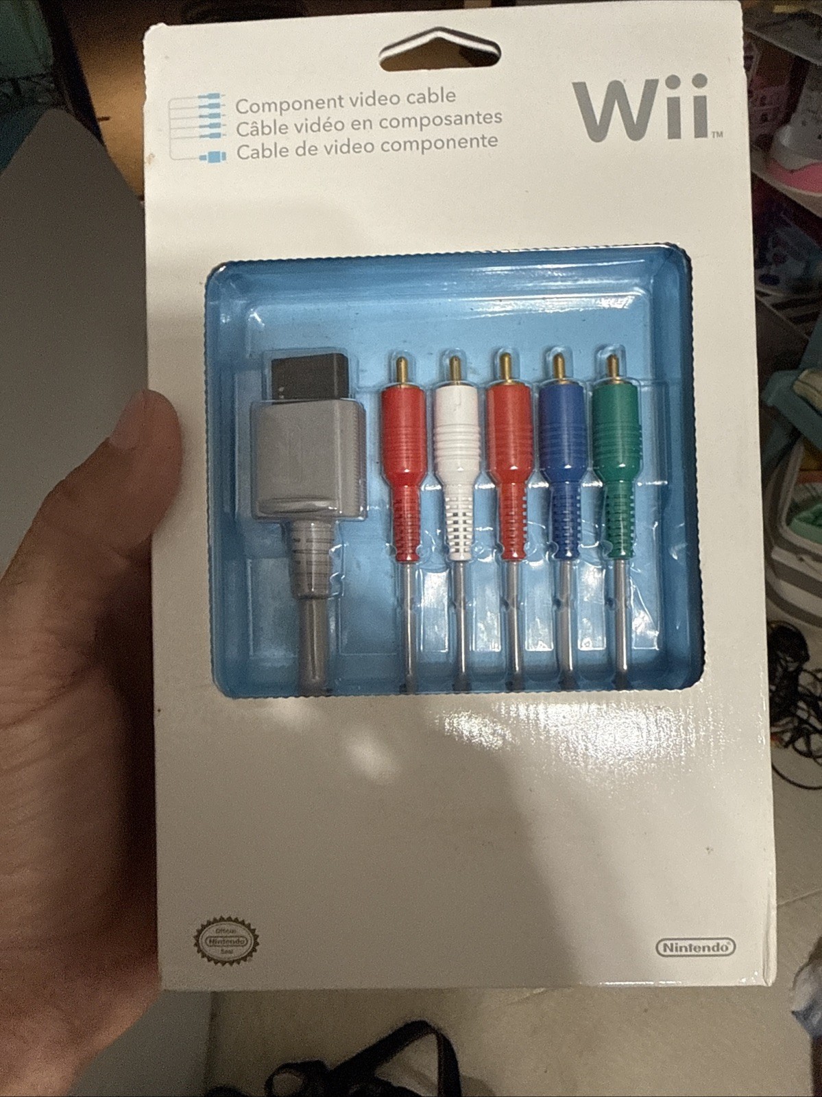 NEW! OEM Component Video Cables Red/Blue/Green (Nintendo Wii) Never Opened!