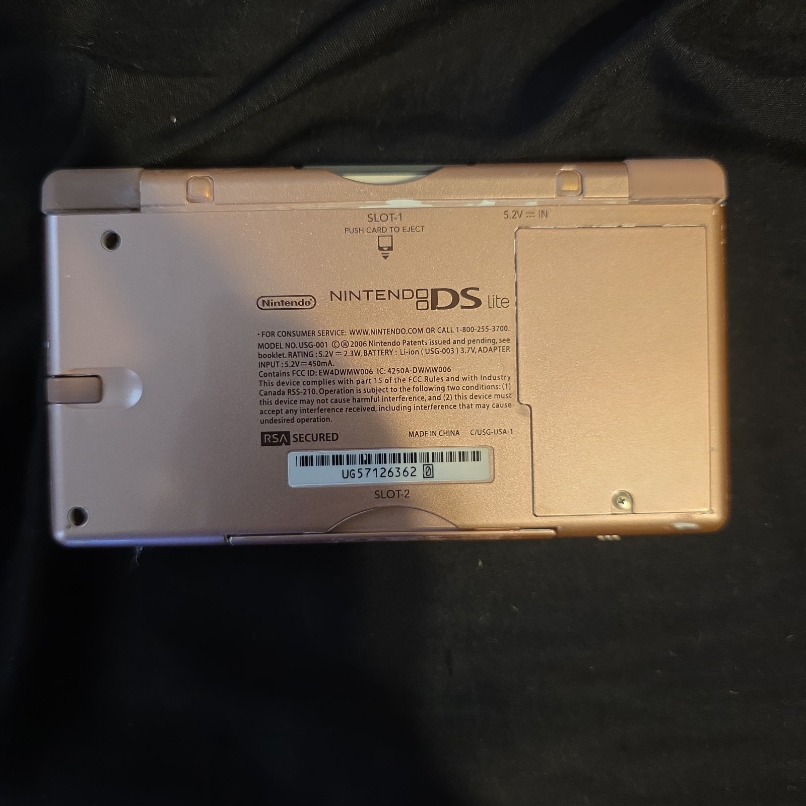 Nintendo DS Lite Handheld System Pink Tested Working With Stylus And Gba Cover