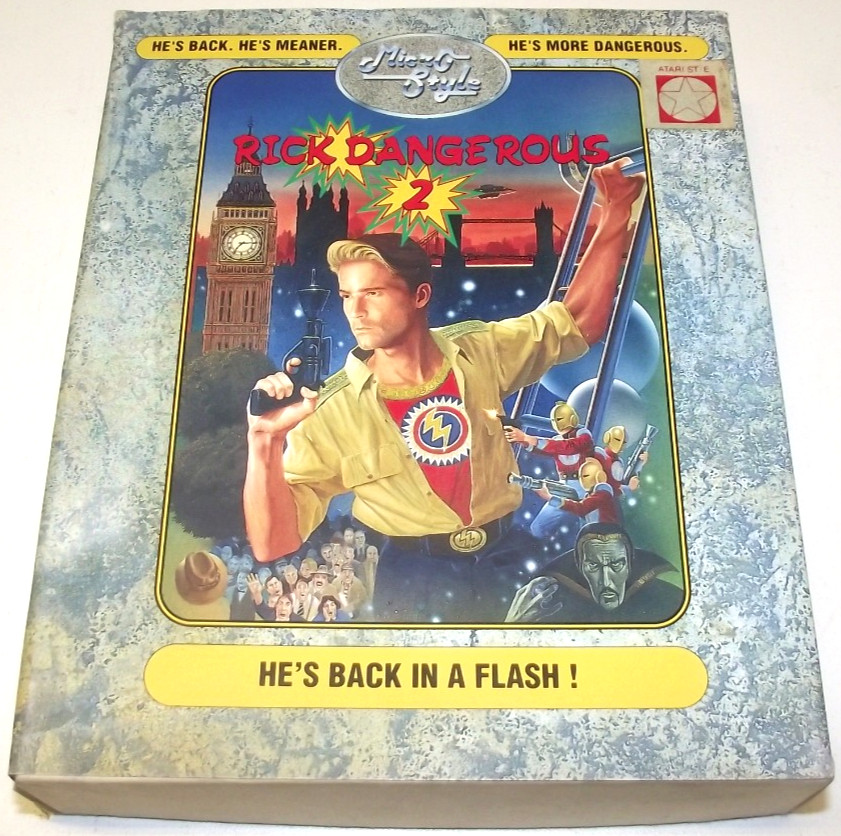 Rick Dangerous 2 (Atari ST) COMPLETE IN BOX Core Design / Micro Style