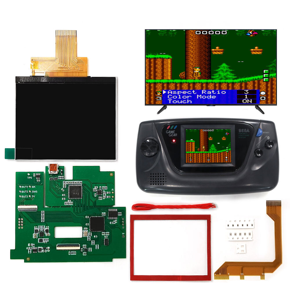 720P HDMI-Compatible 3.5″ 640×480 Retro Pixel IPS LCD Kit For SEGA Game Gear