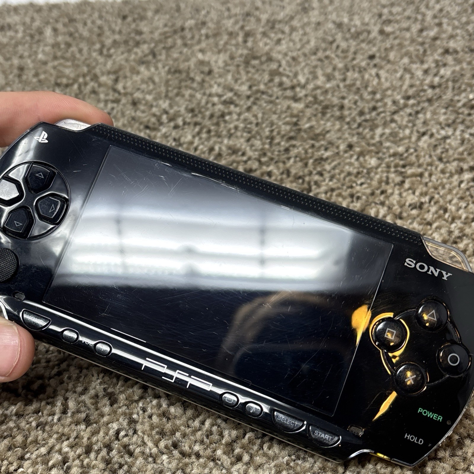 Sony PSP-1001 Handheld Console Black Tested NO BATTERY OR COVER