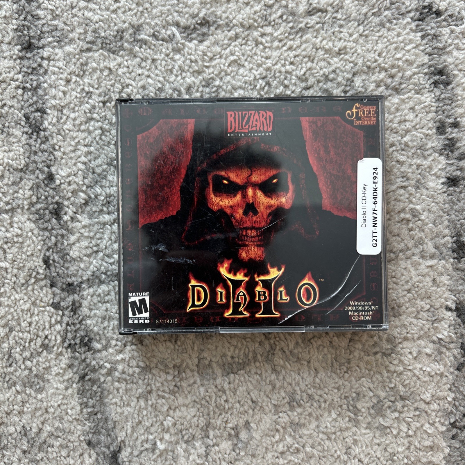 PC CDROM Game DIABLO II 2 Classic Blizzard 3 Disc SET Windows 2000/98/95/NT/MAC
