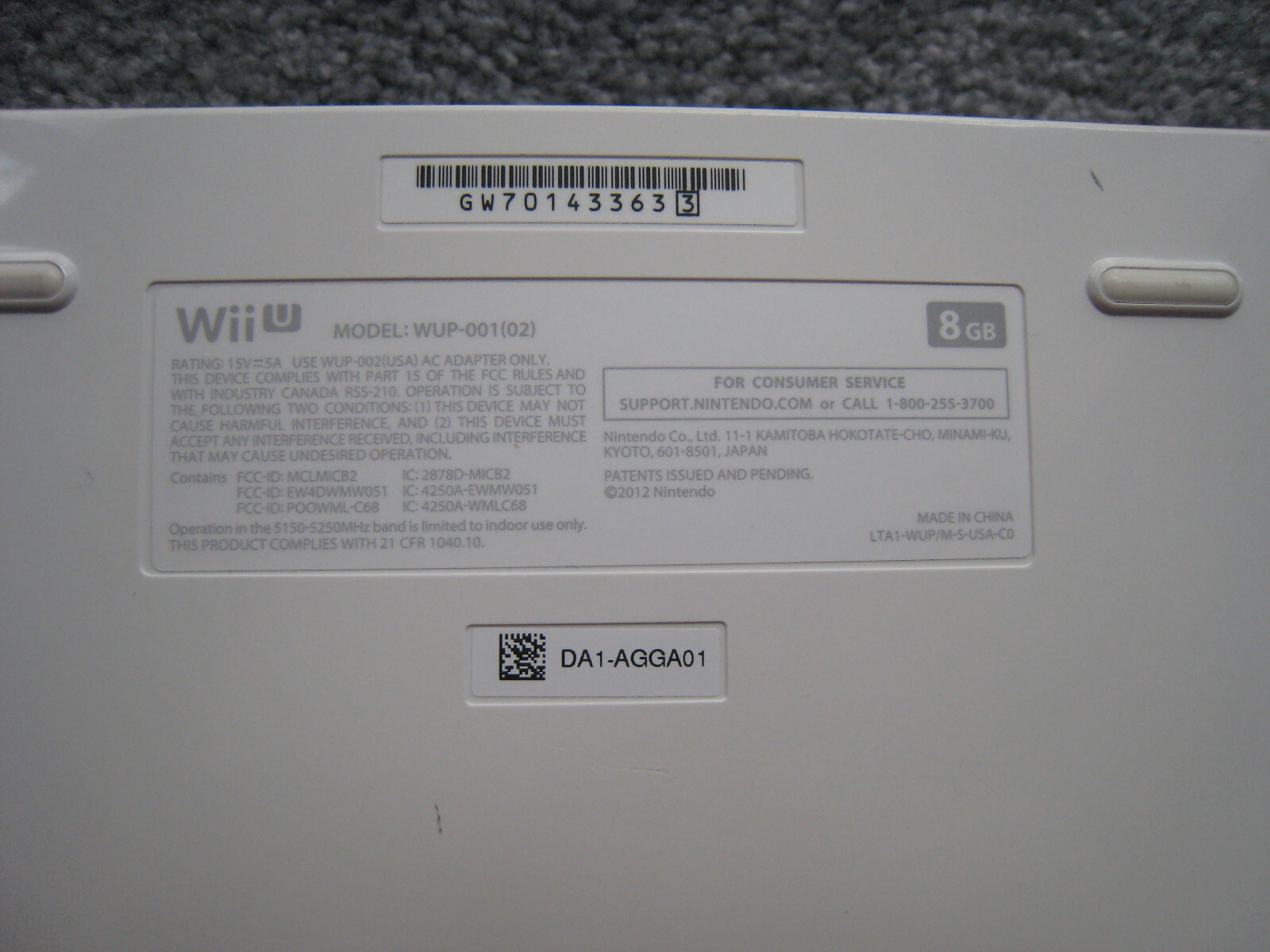 Works Nintendo Wii White Home Console and Accessories Model WUP001(02) No box