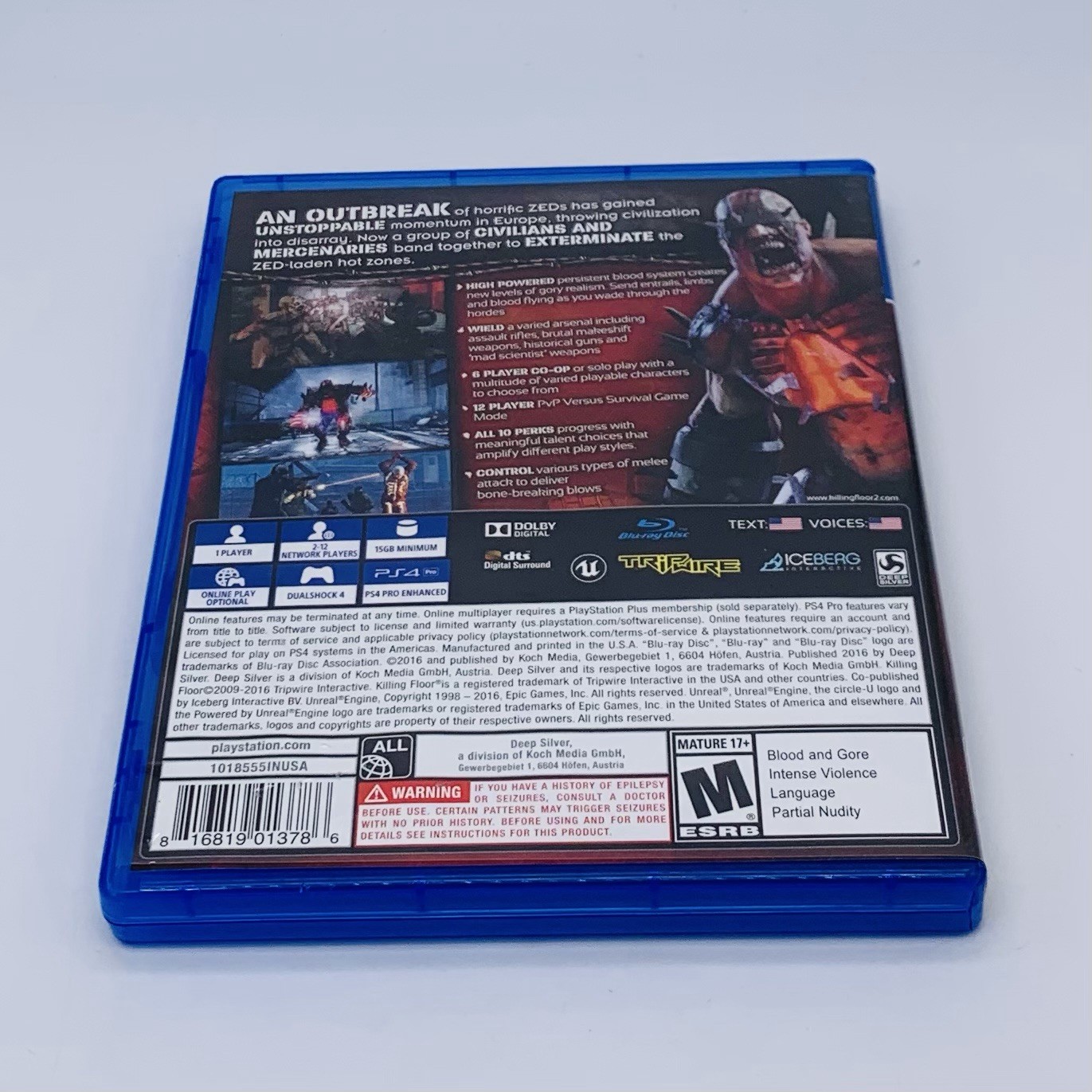 Killing Floor 2 Sony PlayStation 4 PS4, 2016 Deep Silver – No Manual Tested
